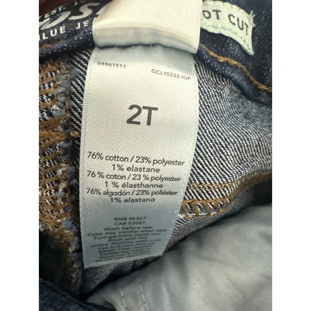 OshKosh B'gosh Kids Blue Jeans Boot Cut Size 2T Cotton Blend Stretch